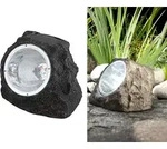 Led Gartendeko Solarleuchte In Steinoptik Aus Grauem Kunststoff