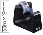 Tesa B&uuml;ro-klebebandspender, Station&auml;rer Zuf&uuml;hrer, Schwarz, 53902