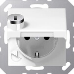 Jung Schuko&reg;-steckdose, 16 A 250 V , Safety+, Klappdeckel, Mit Sicherheitsschloss,