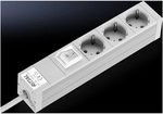 Rittal - Dk 7240.120 Steckdosenleiste 3-fach, Mit Schalter Aluminium 1 St.