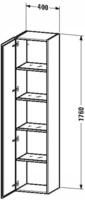 Duravit - L-cube Hochschrank, Breite 400mm, Tiefe 363mm, 1 T&uuml;r,