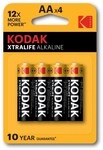 Kodak Xtralife Alkaline Aa Battery (4 Pack)