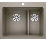 Blanco Einbaubecken Pleon 6 Split, Silgranit, Tartufo, Handbedienung
