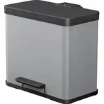 Hailo &Ouml;ko Duo Plus L, Tret-m&uuml;lltrenner, 17 + 9 Ltr, Hellgrau, Matt
