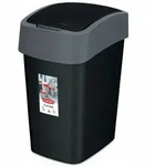 Curver Flip Bin 50l Abfallbeh&auml;lter, Schwarz