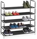 Relaxdays - Schuhregal Stecksystem, 5 Ebenen, Schuhablage F&uuml;r 20 Paar Schuhe, Metall