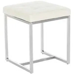 Edelstahl Sitzhocker Barci Creme