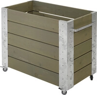 Plus Blumenkasten Cubic 87 X 50 X 70 Cm Graubraun Mit R&auml;der Pflanzkasten
