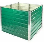 Dema - Metall Hochbeet 1,0x1,0x0,8m Rosendaal Gr&uuml;n Gartenbeet Gem&uuml;sebeet Langlebig