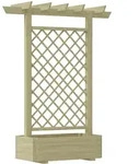 Pergola Mit Pflanzkasten 162x56x204 Cm Holz - Vidaxl