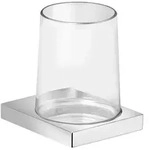 Keuco - Edition 11 - Becher F&uuml;r Zahnpasta Und Zahnb&uuml;rsten Mit Halter, Glas/chrom