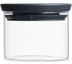 Bocal Verre Empilable 0,3l Gris Stockage Compact Et Herm&eacute;tique - Brabantia