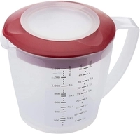 Rhrbecher Mit Deckel, Helena, 1,4 L, Rot