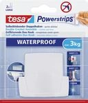 Tesa - Duohaken Powerstrip Chrom, Waterproof Haushaltsklebeband & Klebehaken