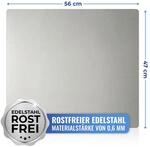 Maximex Wandblende Edelstahl, Spritzschutz, Silber Matt, Edelstahl Rostfrei Matt -