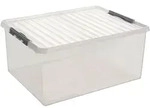 Kunststoff-box Q-line 120l Mit Deckel Transparent Aufbewahrungsbox Box - Sunware