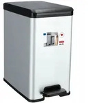 Slim Bin 25l Abfallbeh&auml;lter, Silber - Curver