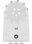 Kettenf&uuml;hrung F&uuml;r Kettens&auml;gen 363rnfd009 F&uuml;hrung: 91 Cm Teilung: .404" St&auml;rke:
