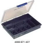 Sortimentskasten B240xt195xh43mm 9 F&auml;cher Transparent Dunkelblau