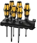 977/6 Torx Schraubendrehersatz Kraftform : Der Schraubmei&szlig;el + Rack, 6-tlg. - Wera