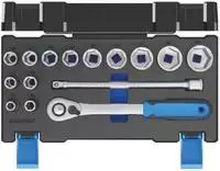 Gedore Steckschl&uuml;ssel-set 1/2" 15-teilig 6-kant 10-32mm 19 Dmu-20