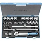 Gedore - Steckschl&uuml;ssel-satz 1/2' 28-teilig 6-kant 10-36mm, 19 Vmu-10