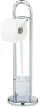 Stand Wc-garnitur Siena Chrom, Silber Gl&auml;nzend, Stahl Gl&auml;nzend , Polypropylen