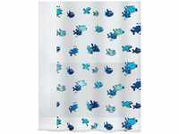 Spirella - Hugo -Kollektion, Textilduschvorhang 180 x 200, 100% Polyester, Blau