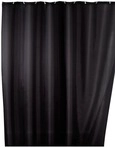 Duschvorhang Uni Black - Anti-schimmel/anti-bakteriell, Polyester,schwarz - Wenko
