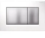 Bet&auml;tigungsplatte Sigma30, F&uuml;r 2-mengen-sp. Wei&szlig; / Mattchrom / Mattchrom