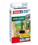 Tesa - Fliegengitter Open/close 1,3x1,5m Schwarz Klettband