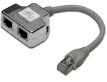 Adapter Rj45 Auf 2 Rj45 10/100 Cat 5e Geschirmt
