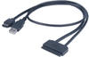 Festplatten/SSD Adapter [1x SATA-Kombi-Buchse 7+15pol. - 1x usb 2.0 Stecker a,