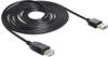 Delock - USB-Kabel usb 2.0 usb-a Stecker, usb-a Buchse 5.00 m Schwarz beidseitig