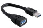 Delock Usb-kabel Usb 3.0 Usb-a Stecker, Usb-a Buchse 0.15 M Schwarz 82776