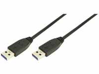 USB-Kabel usb 3.2 Gen1 (usb 3.0 / usb 3.1 Gen1) usb-a Stecker, usb-a Stecker 1.00 m