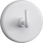 Maul - Magnet (&oslash; X H) 36 Mm X 36 Mm Rund, Mit Haken Wei&szlig; 5 St. 6158002