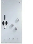 Glastafel Memo F&uuml;r Notizen + 3 Magnete Und 4 Haken, 40x20 Cm, Zeller