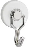 Maul - Magnet (&oslash; X H) 35 Mm X 53 Mm Rund, Mit Haken Wei&szlig;, Silber 2 St. 6155702