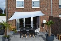 Vierecksonnensegel 250 X 300 Cm - Polyester - Farbe Silbergrau