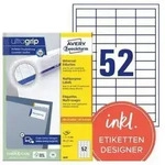 Universaletikett Ultragrip 48 X 21 Mm (b X H) Nicht Wieder Abl&ouml;sbar Papier Wei&szlig;