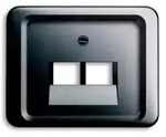 Busch-jaeger - Uae-abdeckung 2-fach Alpha Nea, Platin, 1803-02-20