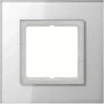 Jung Glasrahmen 1fach, Senkrechte Und Waagerechte Montage, Glas, Ls Plus, Alpinwei&szlig;