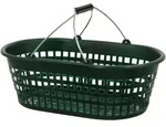 Gartenkorb 15 Kg, Gr&uuml;n, Oval Mit Doppelklappb&uuml;gel