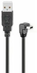 Kabel Usb A(m) - Miniusb 5pin B(m), 1,8m, Lomen&yacute; 90&deg;