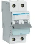 Hager Leitungsschutzschalter 2 Polig 6ka B-charakteristik 25a 2 Module
