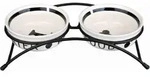 Trixie Eat-on-feet Napf-set, Wei&szlig; / Schwarz 2 X 0,25 L/d= 13 Cm