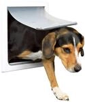 2-wege Freilauft&uuml;r F&uuml;r Hunde S M, Wei&szlig;