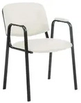 Besucherstuhl Ken Pro Kunstleder Creme