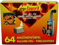 Favorit - Anz&uuml;ndew&uuml;rfel F&uuml;r Grill, Kamin + Ofen Wei&szlig;e Anz&uuml;nder 64 St&uuml;ck